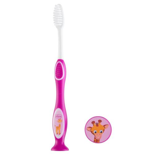 Chicco Milk Teeth Toothbrush 3-6 Years Παιδική Οδοντόβουρτσα Ιδανική για τα Πρώτα Δόντια 1 Τεμάχιο - Μωβ